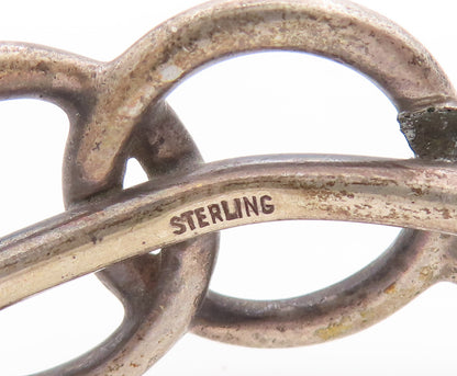 925 Sterling Silver Vintage Bracelet Cutout Girl & Boy Gender Symbol  BT10279