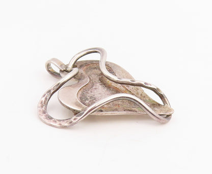 925 Sterling Silver Vintage Brooch Pin PAUL VOLTAIRE Rare Love Heart  BP12298