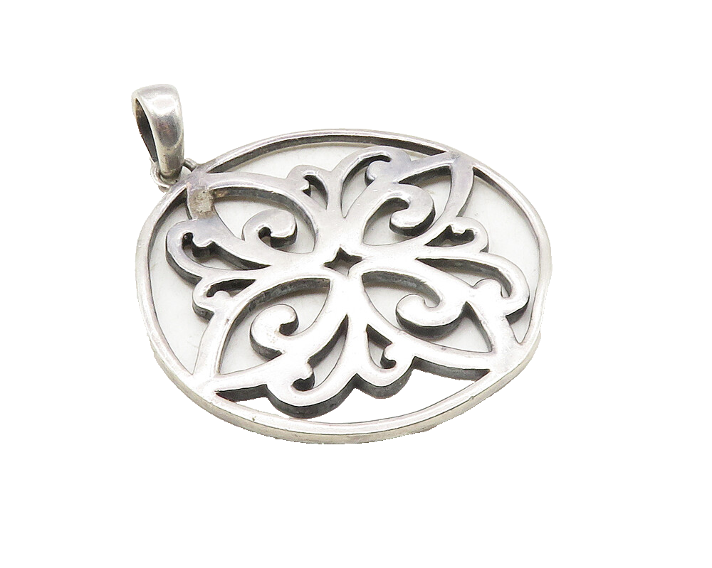 BARSE 925 Sterling Silver  Vintage Shiny Open Flower Design Pendant  PT7775