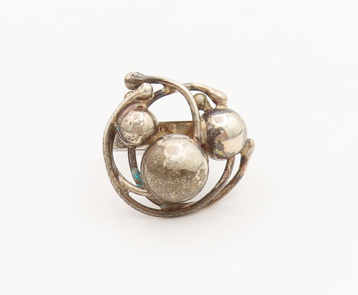 AVI SOFFER ISRAEL 925 Silver  Vintage Braded Designer Ring Sz 4.25  RG26797