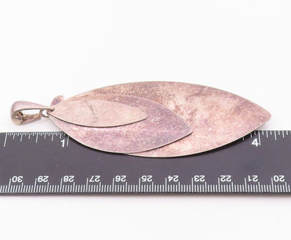 PAOLA VALENTINI 925 Silver  Vintage Dark Tone Leaves Motif Pendant  PT13193