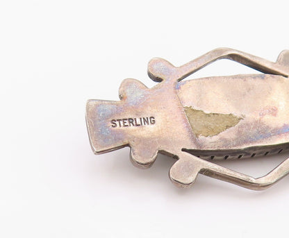 925 Sterling Silver Vintage Earrings JOHN W KESSLER NAVAJO Hematite  EG14385