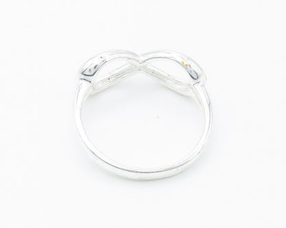 925 Sterling Silver  Shiny Smooth Infinity Symbol Band Ring Sz 9  RG14582