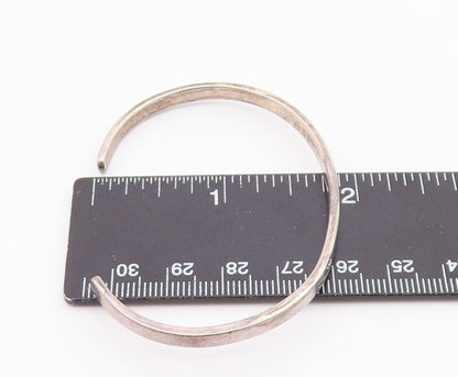 925 Sterling Silver  Vintage Petite Believe Stamped Cuff Bracelet  BT9123