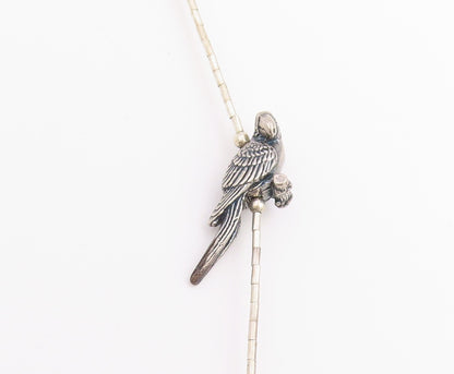 925 Sterling Silver Vintage Necklace SOUTHWESTERN Gemstone Animal Fetish  NE4909