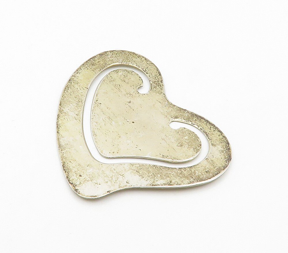 TIFFANY & CO. 925 Sterling Silver  Vintage Love Heart Motif Book Mark  TR2180
