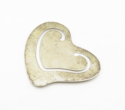 TIFFANY & CO. 925 Sterling Silver  Vintage Love Heart Motif Book Mark  TR2180