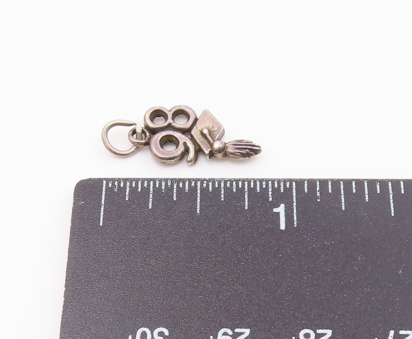 925 Sterling Silver  Vintage 98 Graduation Charm Pendant  PT1925