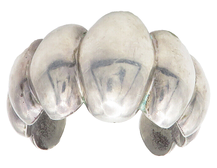LOS BALLESTEROS 925 Sterling Silver Vintage Fluted Cuff Bracelet  BT5770