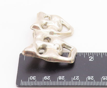 925 Sterling Silver  Vintage Dramatic Theater Masks Acting Brooch Pin  BP4894