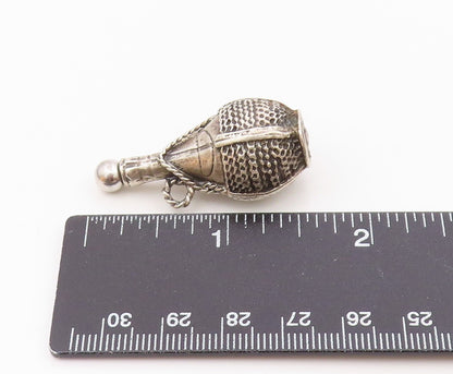 DANECRAFT 925 Sterling Silver  Vintage Rope Wrapped Bottle Pendant  PT19285
