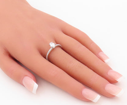925 Sterling Silver Vintage Ring Minimalist CZ Wedding Ring  Sz 7  RG30443