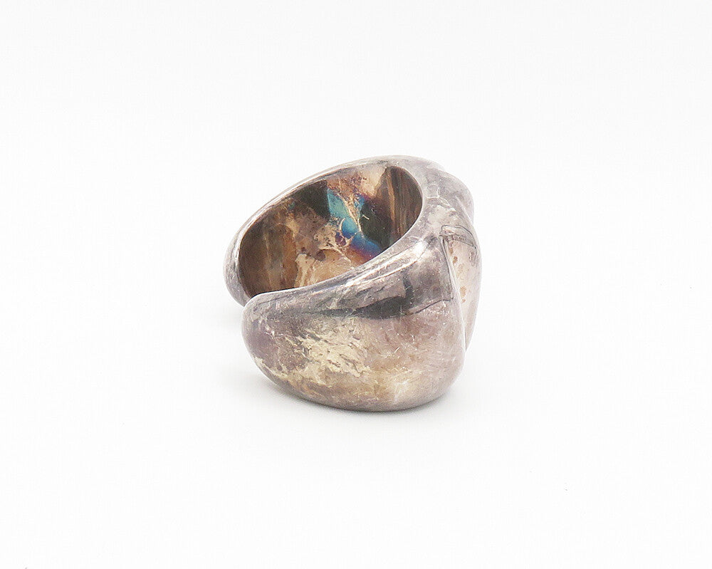 FREDERIC JEAN DUCLOUS 925 Sterling Silver Vintage Dark Tone Cuff Bracelet BT7314