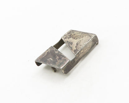BILL TENDLER 925 Sterling Silver  Vintage Dark Tone Square Belt Buckle  TR2418