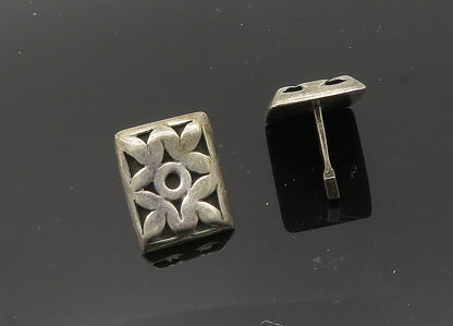 JOHN HARDY 925 Sterling Silver  Vintage Floral Cutout Square Cufflinks  TR2785