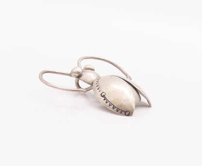925 Sterling Silver Vintage Pendant 3D Solid Cutout House Fly  PT23229