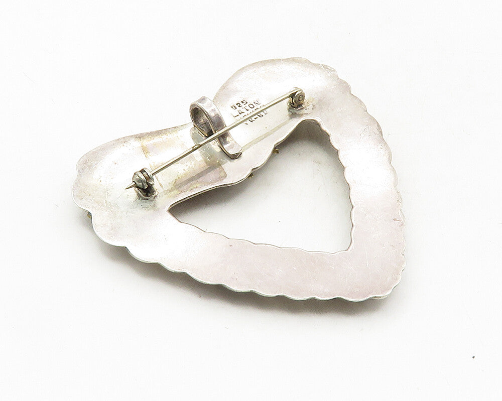 MEXICO 925 Sterling Silver  Vintage Two Tone Rope Twist Brooch Pin  BP3834