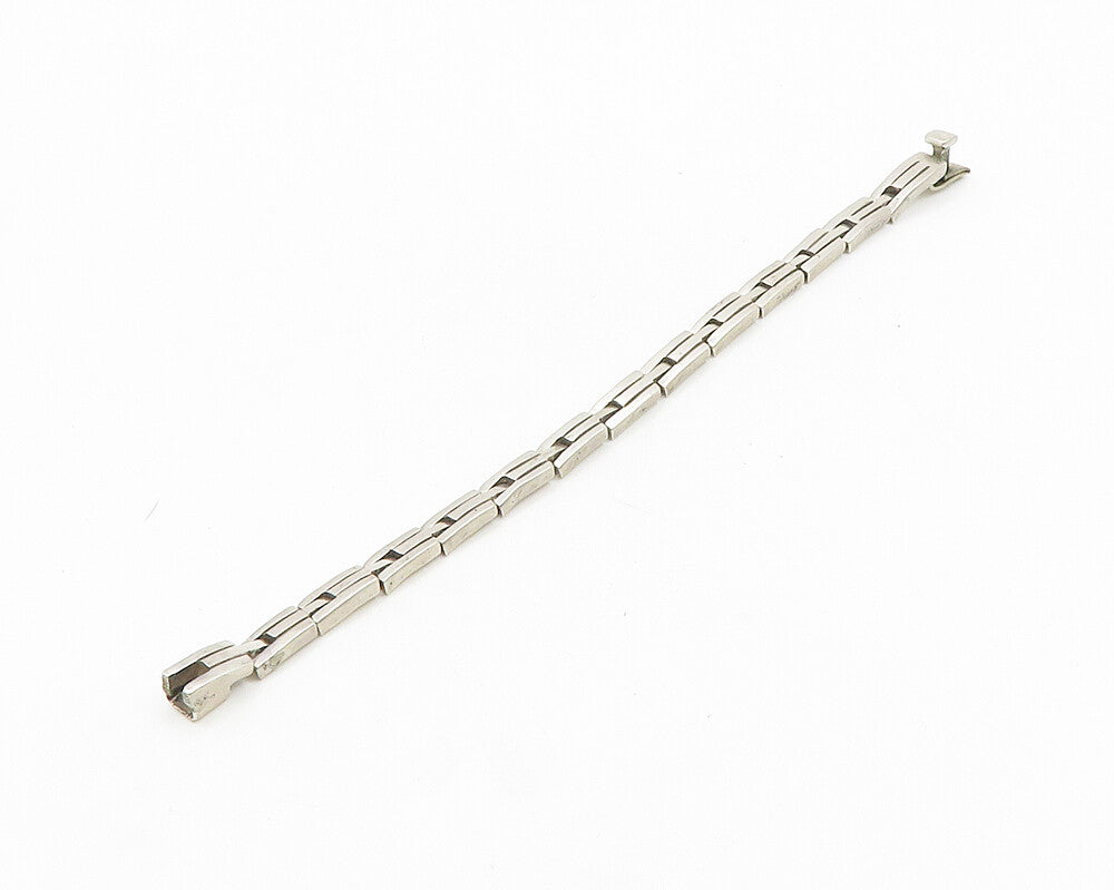 MEXICO 925 Sterling Silver  Vintage Brick Layer Hinge Chain Bracelet  BT7522