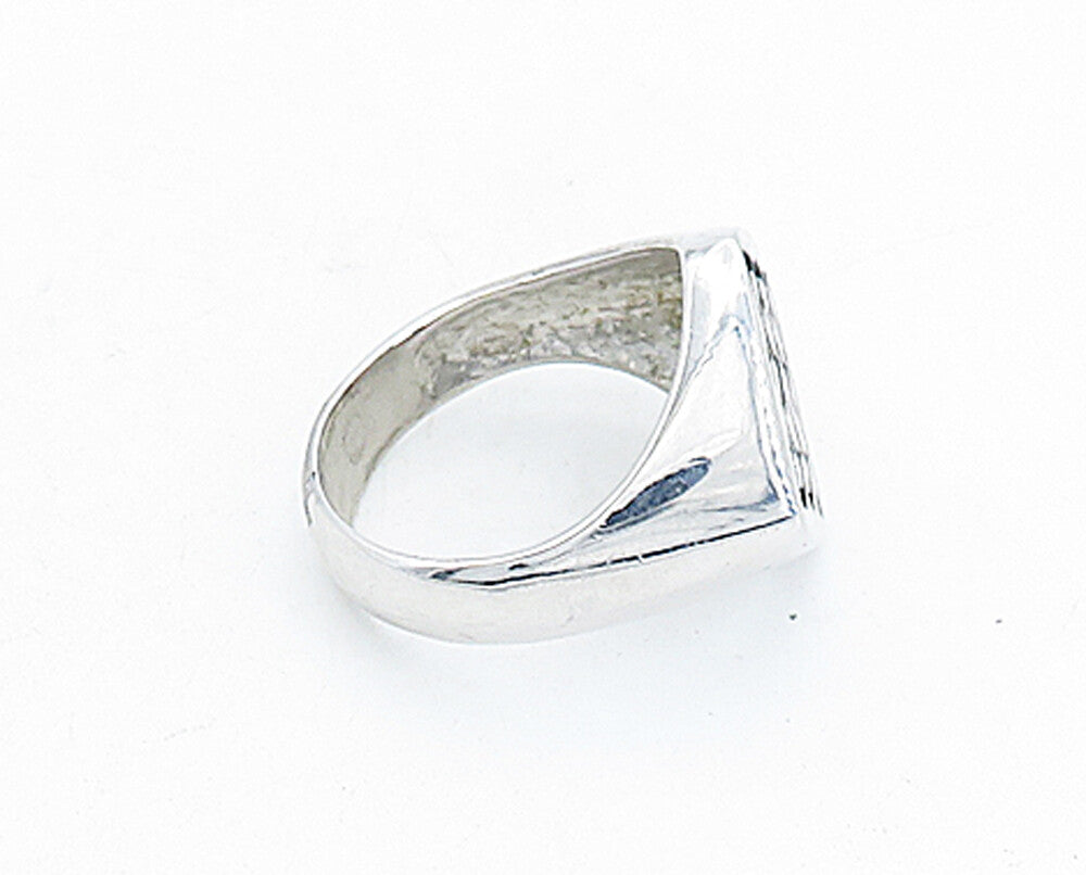 925 Sterling Silver  Shiny Square Celtic Knot Cocktail Ring Sz 11  RG5661