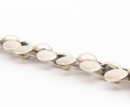925 Sterling Silver Vintage Bracelet MEXICO Modernist Geometric Link  BT12202