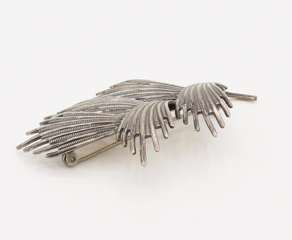 DANECRAFT 925 Sterling Silver Vintage Plant Leaves Motif Brooch Pin BP10178