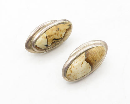 BARSE 925 Sterling Silver  Vintage Cabochon Cut Jasper Drop Earrings  EG6720