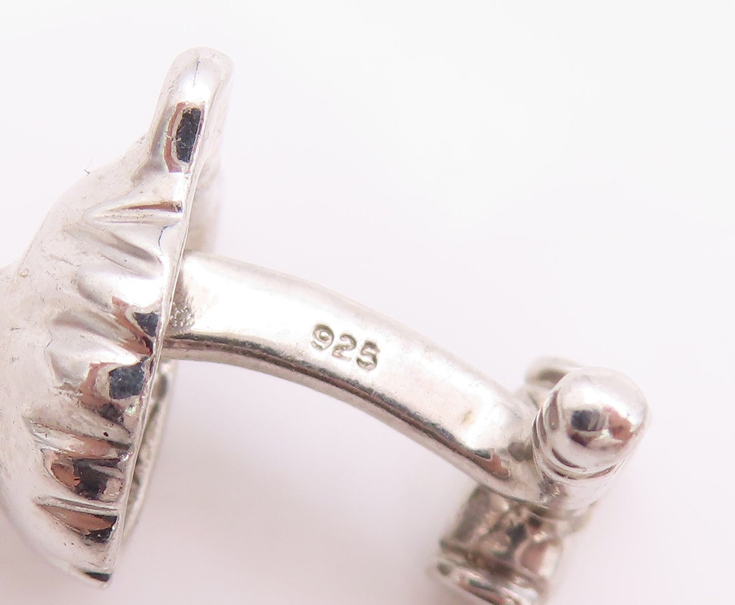 925 Sterling Silver Vintage Cuff Links Bear & Bull Stock Market Trader  TR3942