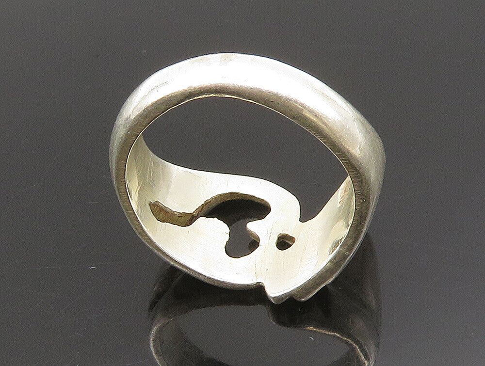 925 Sterling Silver  Vintage Arabic Calligraphy Band Ring Sz 6  RG24298