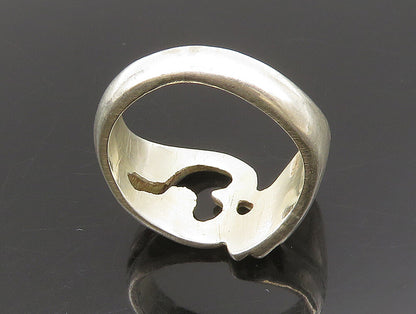 925 Sterling Silver  Vintage Arabic Calligraphy Band Ring Sz 6  RG24298