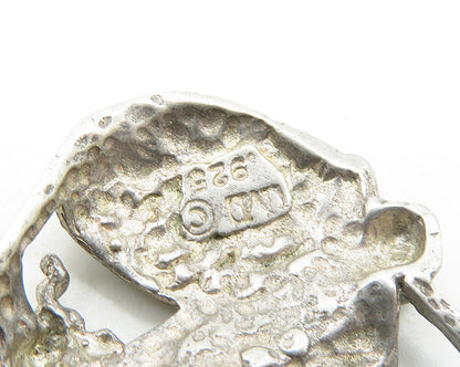 925 Sterling Silver  Vintage Diamond Cut Noah's Arc Theme Pendant  PT15115