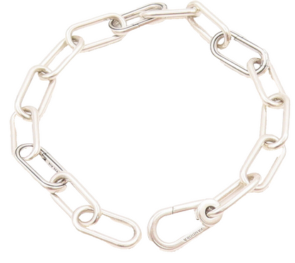 925 Sterling Silver Vintage Bracelet PANDORA Cutout Oval Rings Linked  BT10439