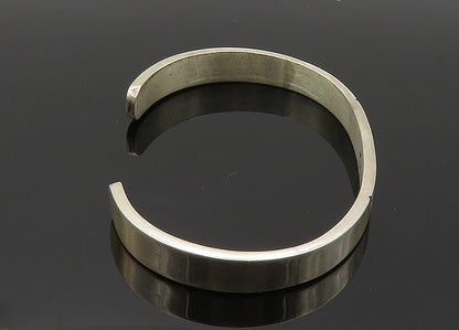 925 Sterling Silver  Shiny 2000 Millennium Stamped Cuff Bracelet  BT8128