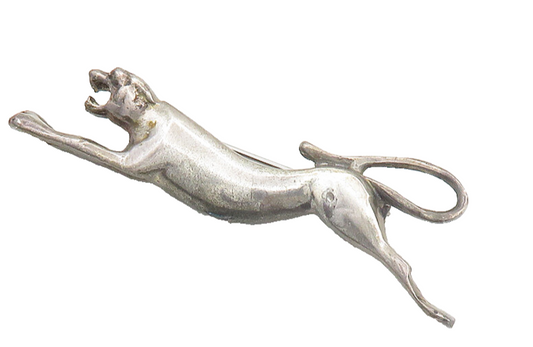 ANTONIO PINEDA MEXICO 925 Silver  Vintage Leaping Jaguar Brooch Pin  BP7627