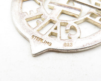 925 Sterling Silver  Vintage Hard Rock Cafe Love For All Brooch Pin  BP4768