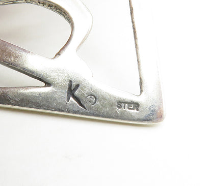 925 Sterling Silver  Vintage Shiny Posing Figure Pendant  PT13329