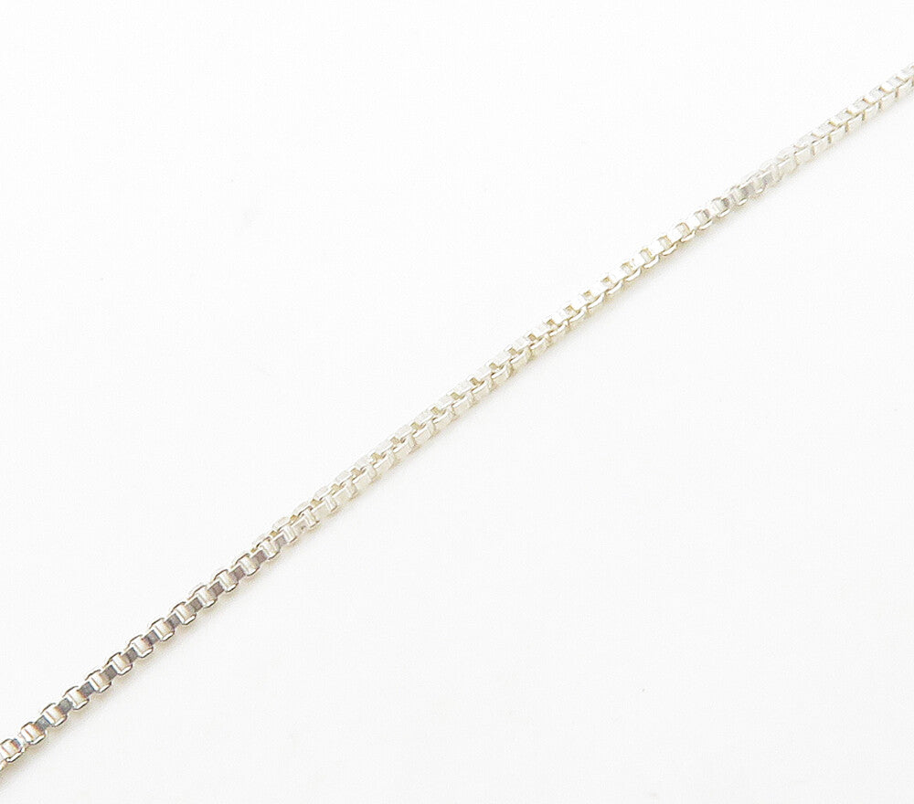 925 Sterling Silver  Topaz Eye Motif Cobblestone Detail Chain Necklace  NE2459