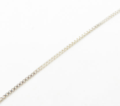 925 Sterling Silver  Topaz Eye Motif Cobblestone Detail Chain Necklace  NE2459