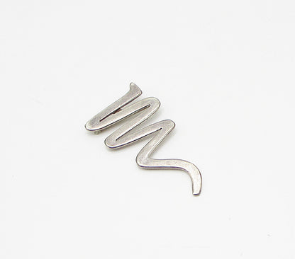 MEXICO 925 Sterling Silver Vintage Zig Zag Swirl Pendant Brooch Pin BP1008