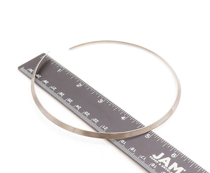 ED LEVIN 925 Sterling Silver  Vintage Smooth Minimalist Collar Necklace NE1508