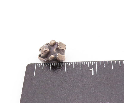 925 Sterling Silver Vintage Pendant PANDORA Dark Tone Rabbit Charm  PT23948