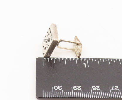 LOIS HILL 925 Sterling Silver  Vintage Swirly Frame Cuff Links  TR3607