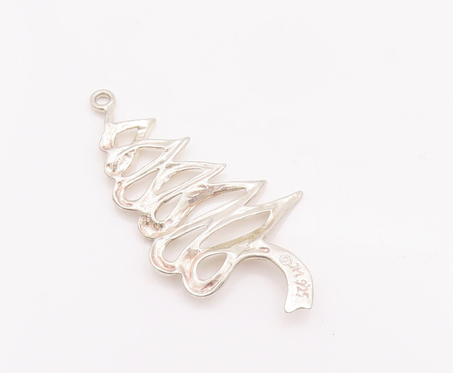 925 Sterling Silver Vintage Pendant Designer Cutout Brutalist Design  PT22966