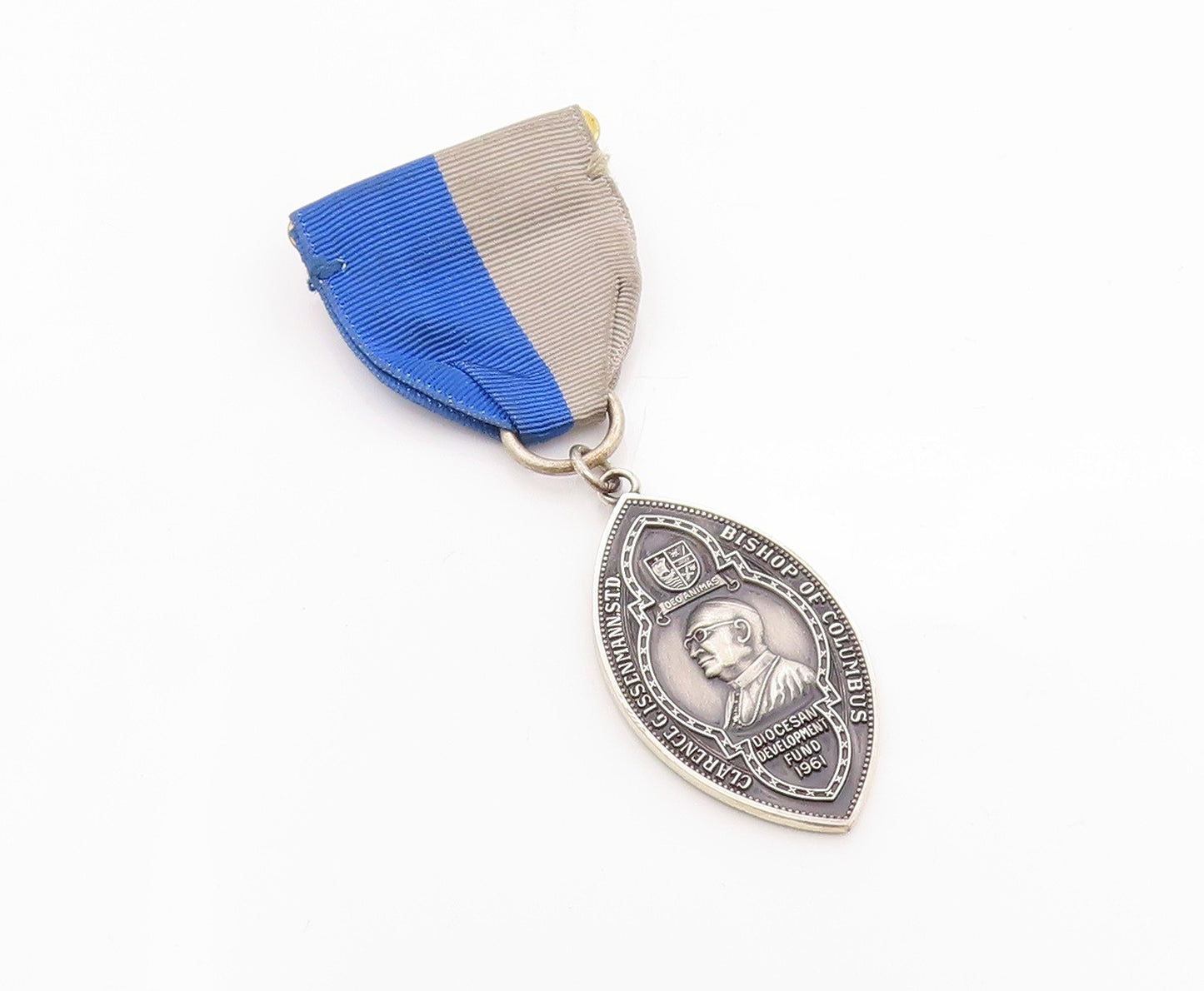 925 Sterling Silver Vintage Brooch Religious 1961 Diocesan Medal  BP11778