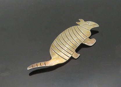 MEXICO 925 Sterling Silver  Vintage Dark Tone Armadillo Brooch Pin  BP7794