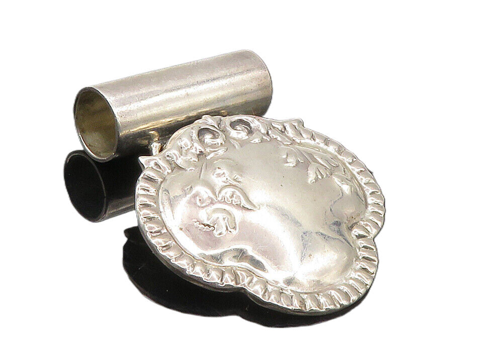 TALLERES LAGUNAS 925 Sterling Silver  Vintage Floral Vine Slide Pendant PT7937