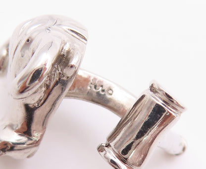 925 Sterling Silver Vintage Cuff Links Bear & Bull Stock Market Trader  TR3942