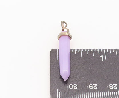 925 Sterling Silver Vintage Pendant Amethyst Healing Animal Tooth Shape  PT22682