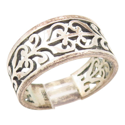 925 Sterling Silver Vintage Ring JAMES AVERY Open Scrollwork Band  Sz 8  RG35895