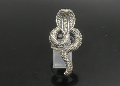 925 Sterling Silver   Vintage Shiny Cobra Snake Band Ring Sz 8.5  RG23405
