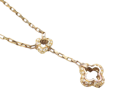 925 Sterling Silver Vintage Necklace Gold Plated CZ Beaded Floral Carved  NE4293